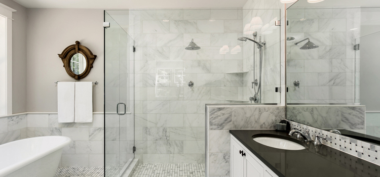 bathroom shower door installation in Edgewater