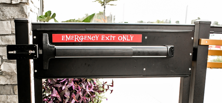 emergency push bar installation in Edgewater